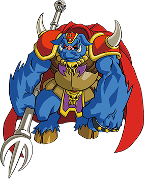 Artwork of Ganon in his blue pig-like form