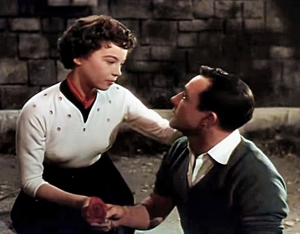 '파리의 미국인'(1951)의 레슬리 카론과 진 켈리. 미넬리의 영화는 종종 창의적인 개인들을 중심으로 그들의 타고난 재능과 도덕적, 직업적 두려움을 탐구했다.