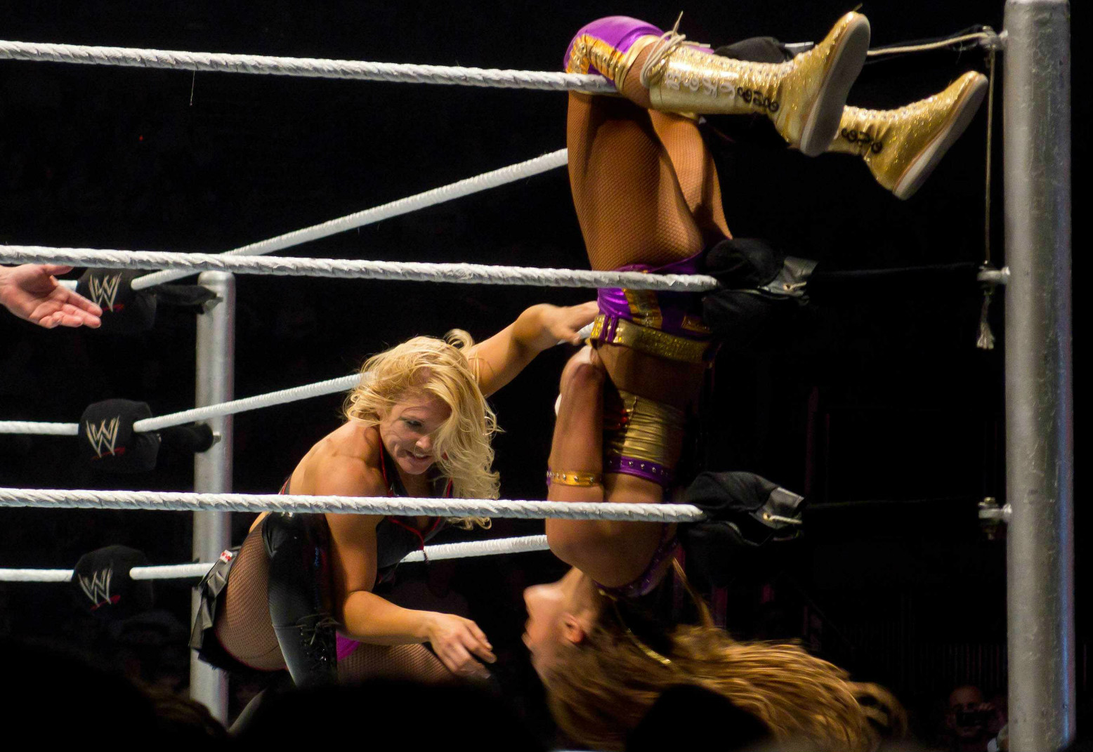 2011년 11월 WWE 하우스 쇼에서 이브와 경기를 펼치는 피닉스