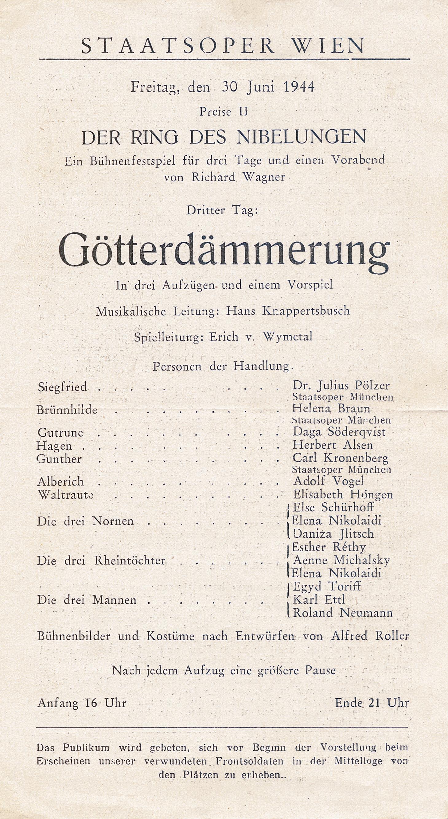 오래된 건물에서의 마지막 공연 프로그램: <i><a href=