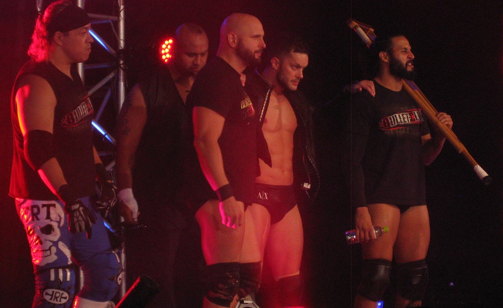 Fale (back) with Bullet Club in September 2013