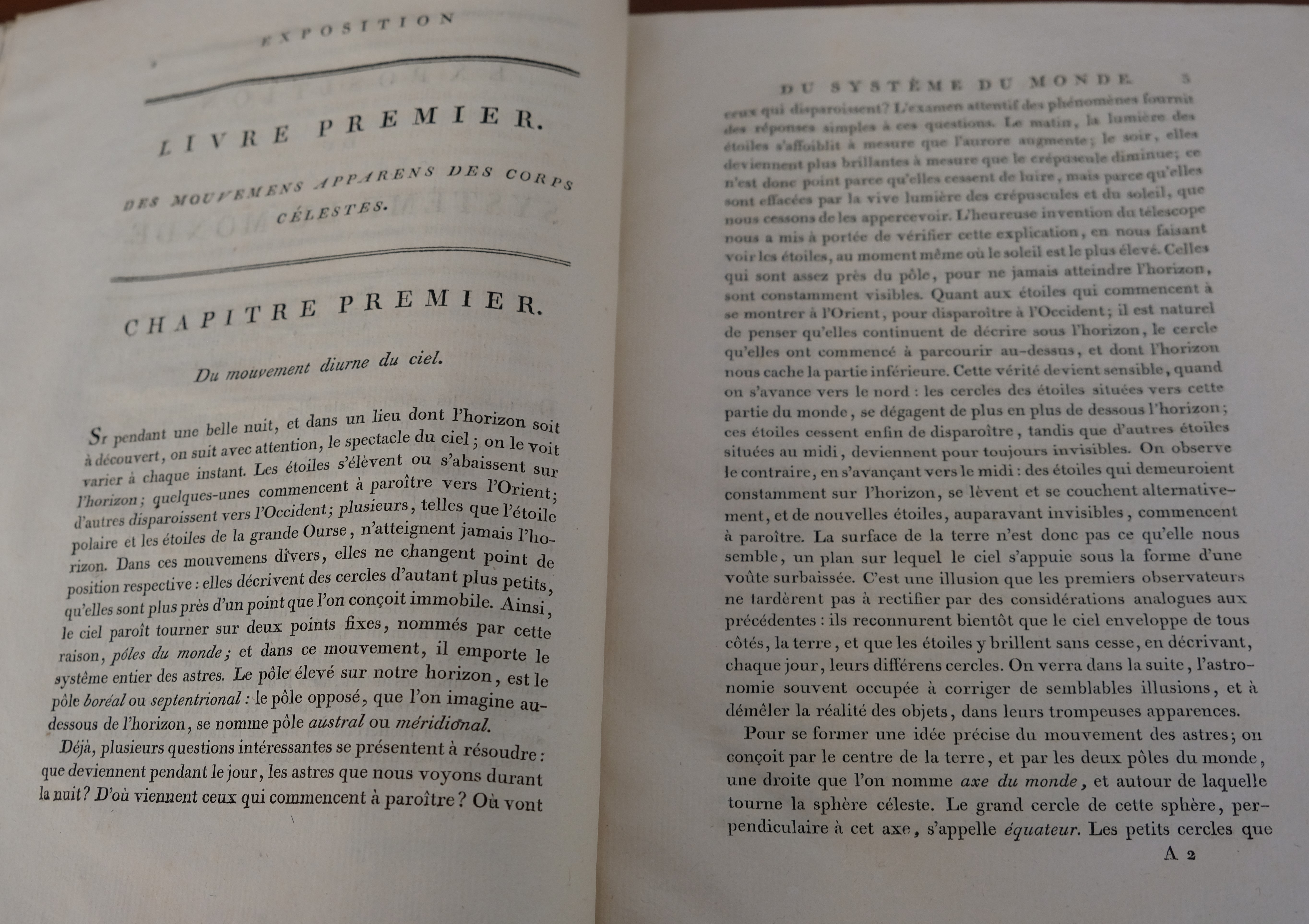 Exposition du Système du Monde (1799)의 첫 페이지