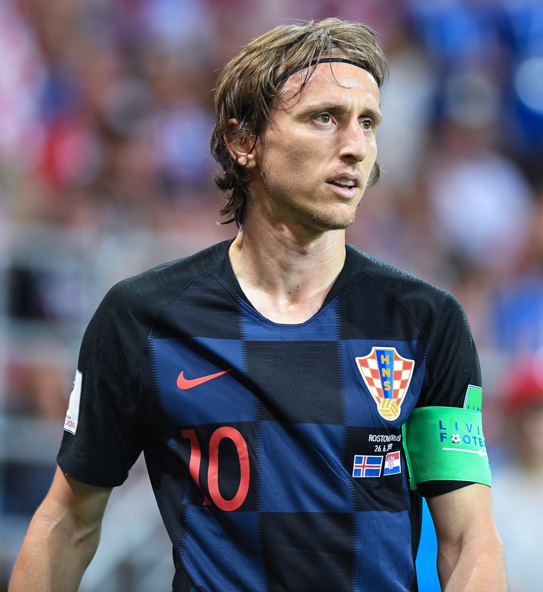 Modrić at the 2018 FIFA World Cup. He is said to anchor Croatia's second Golden Generation.