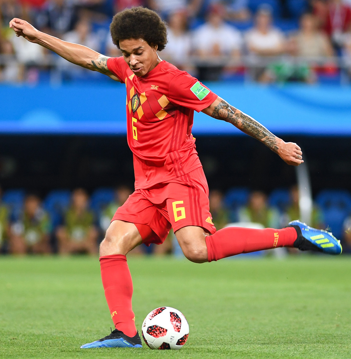 2018년 FIFA 월드컵에서 벨기에 대표팀으로 뛰는 악셀 비첼