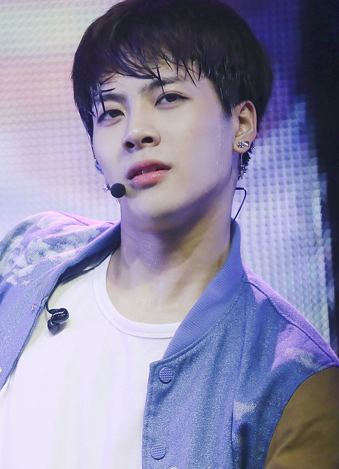 2014년 6월 GOT7 쇼케이스에서의 잭슨 왕