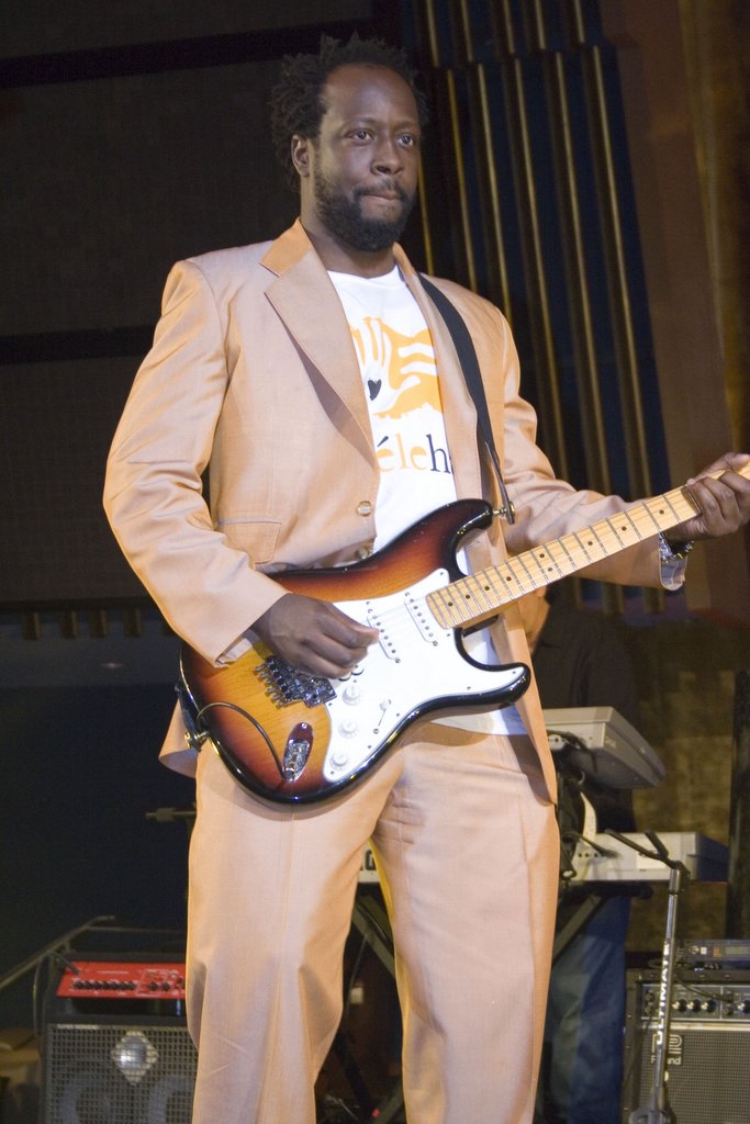 Wyclef Jean of the Fugees, a globally successful musician of Haitian origin who has also been involved in Haitian advocacy.