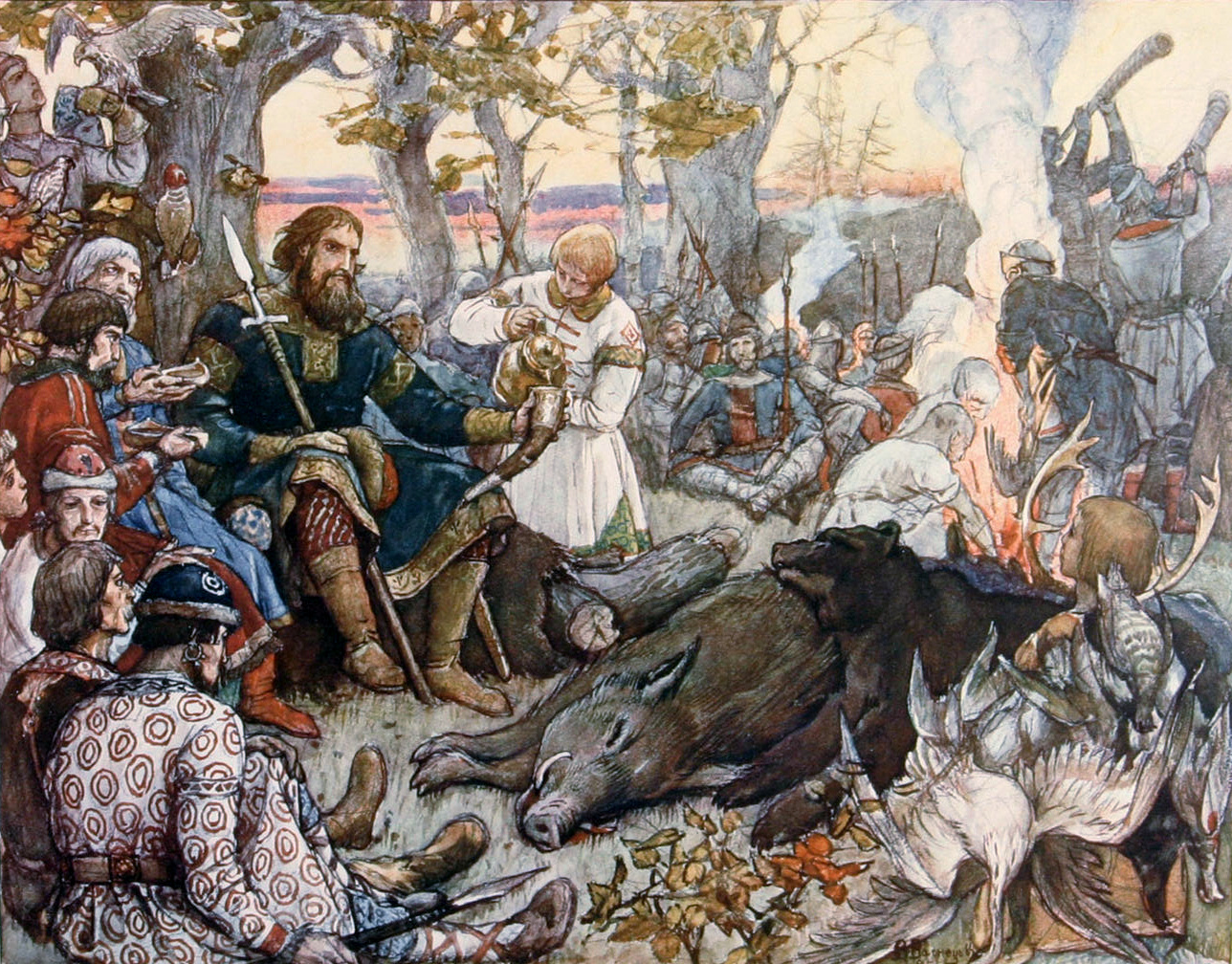 Rehat Monomakh Selepas Memburu, 1870
