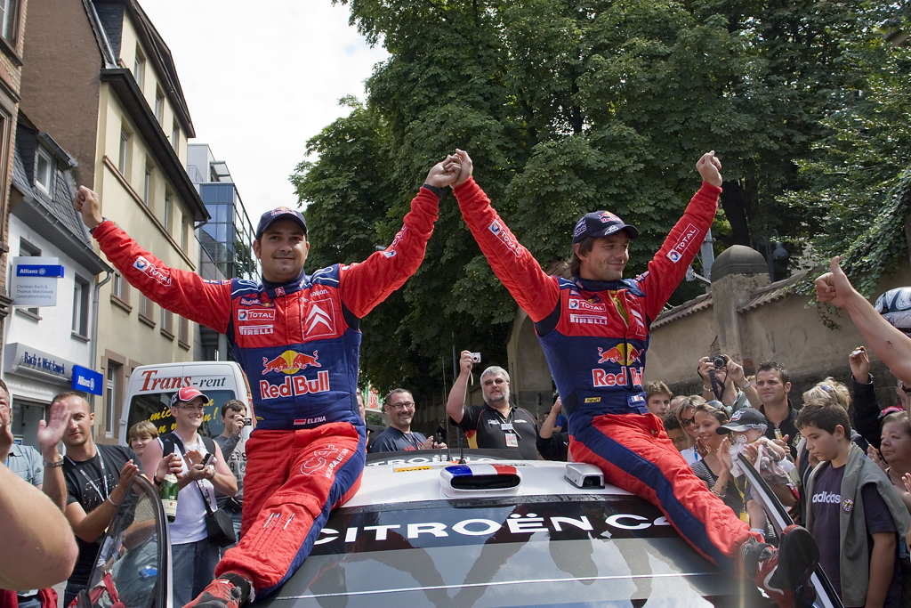 Sébastien Loeb dan Daniel Elena semasa Rali Deutschland 2008.