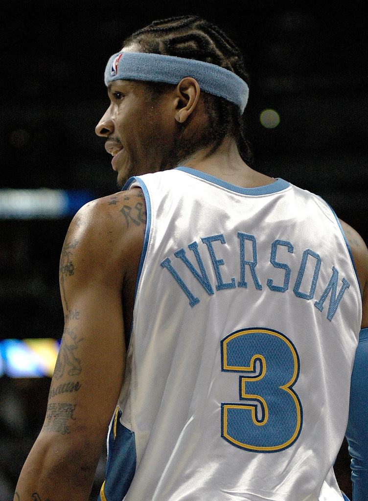 Allen Iverson pada Januari 2007 semasa tempohnya bersama Denver Nuggets.