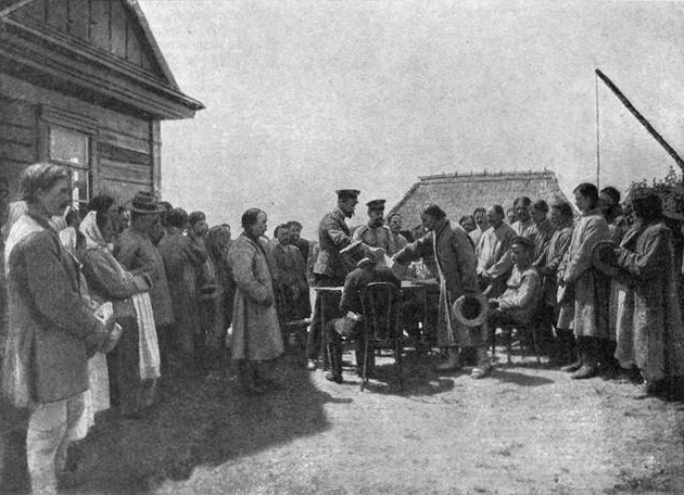 흐로드나 주에 새로 형성된 농지의 분포 (1909년)