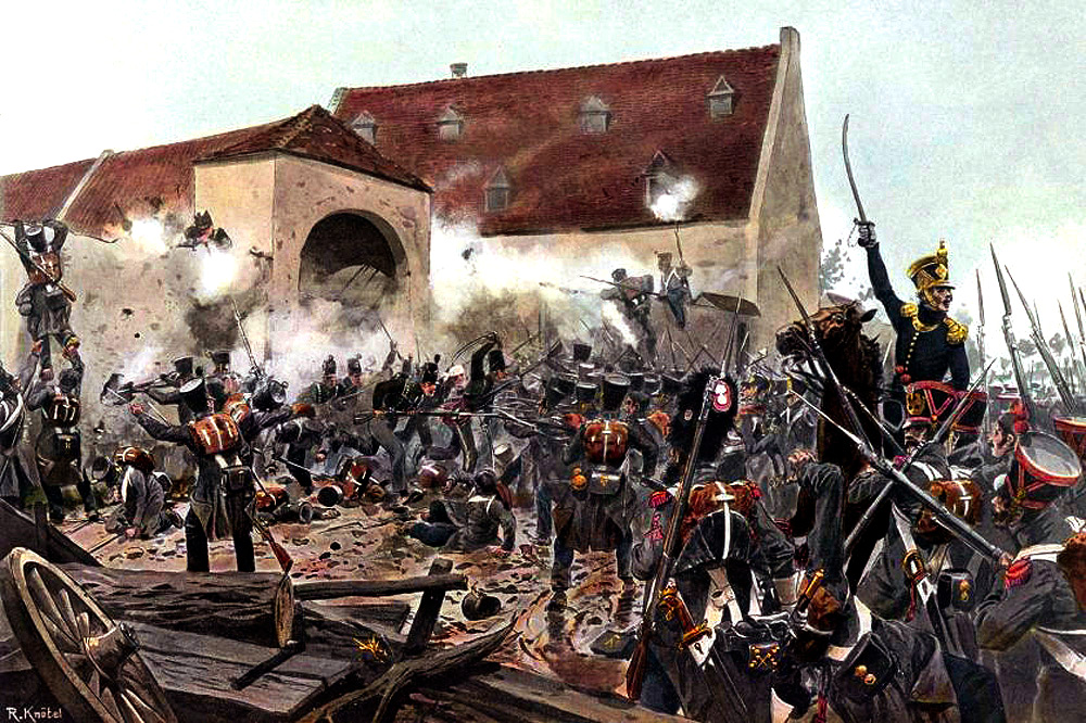 ''The storming of La Haye Sainte'' by Knötel