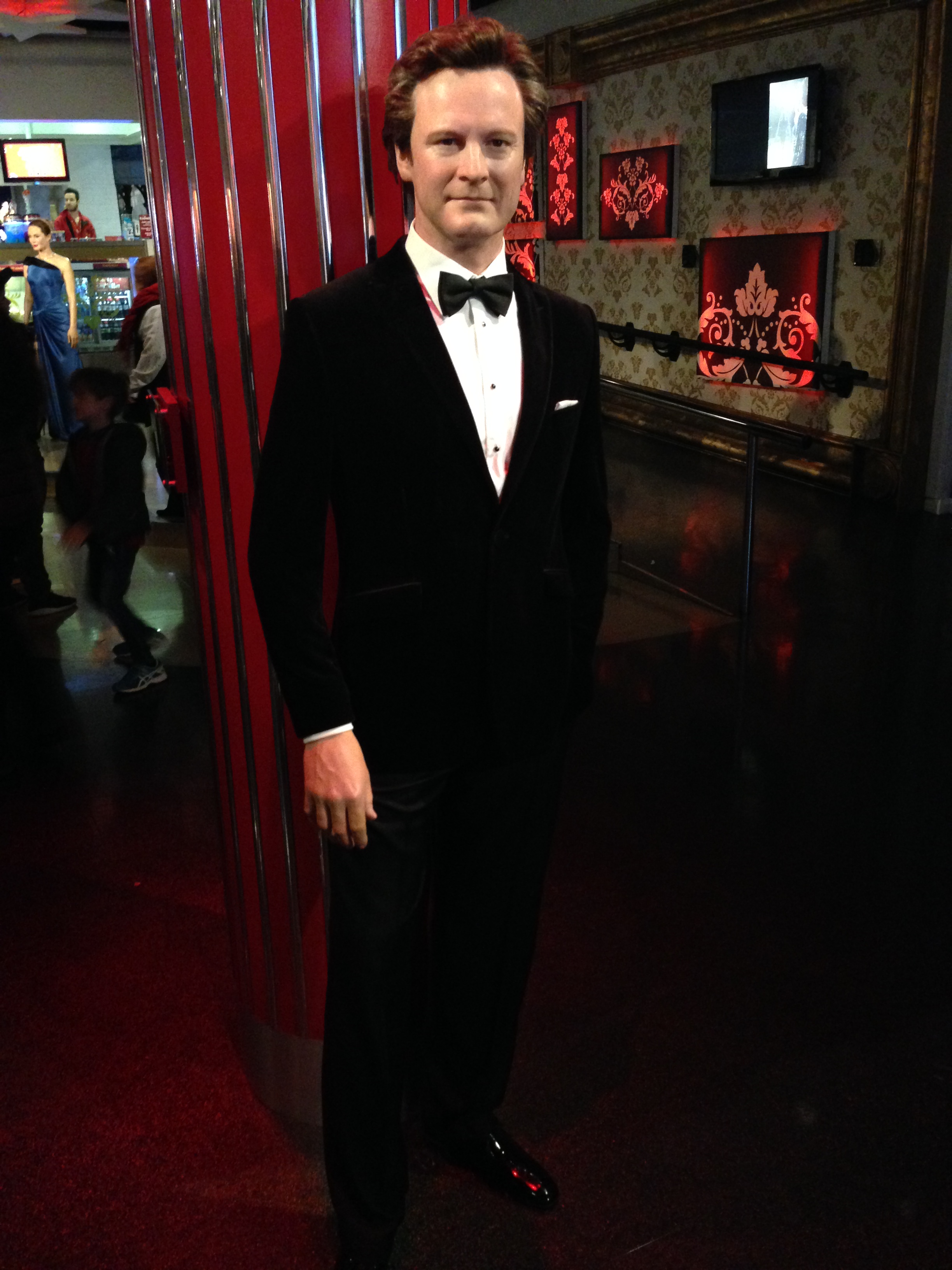Patung lilin Firth di Madame Tussauds, London