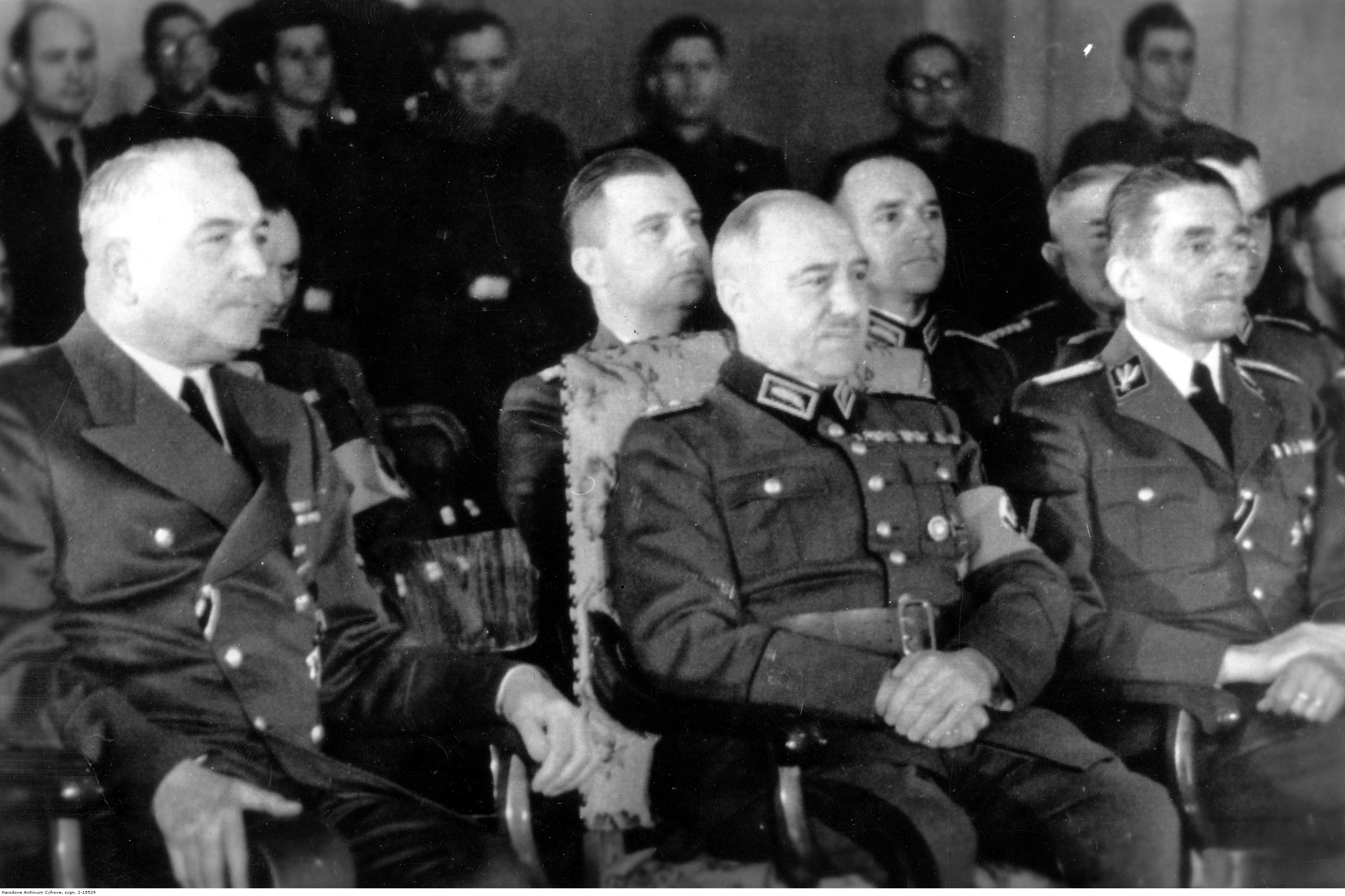 Neurath (left) with Konstantin Hierl (center) and Karl Hermann Frank (right) in 1941.