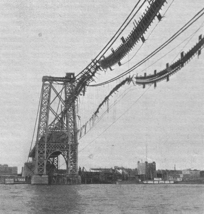 1902년 화재 이후 다리 케이블