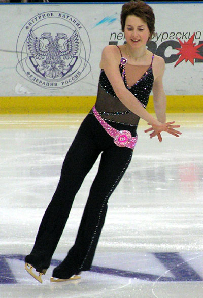 Irina Slutskaya di Kejohanan Luncur Ais Rusia 2005.