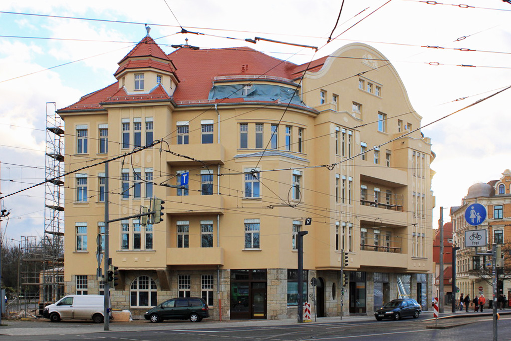 Capa House in Leipzig in 2015, a building associated with Capa's legacy.
