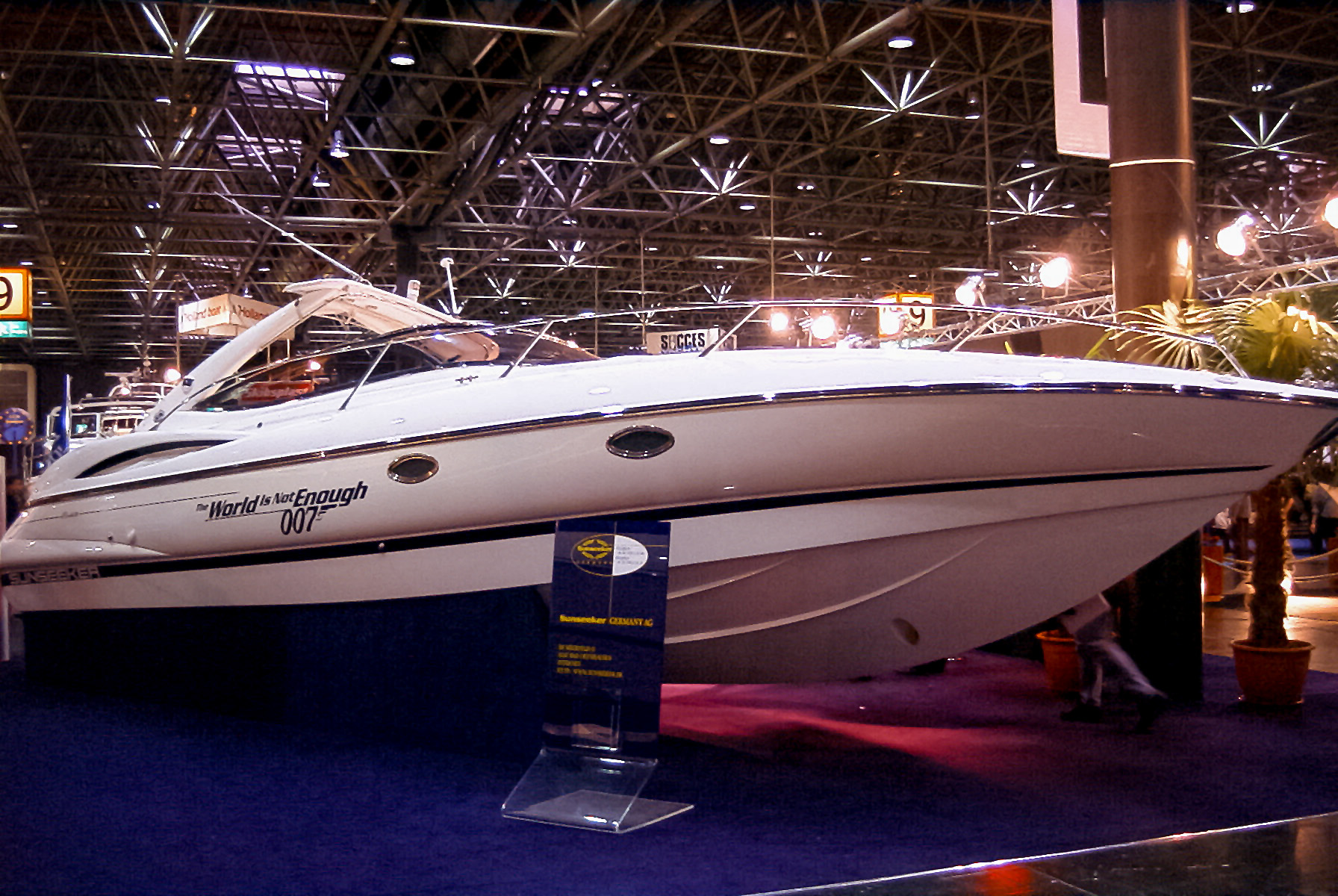 Yacht with the label