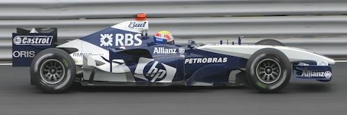 2005년 캐나다 그랑프리에서 윌리엄스 F1 소속으로 경쟁하는 웨버.