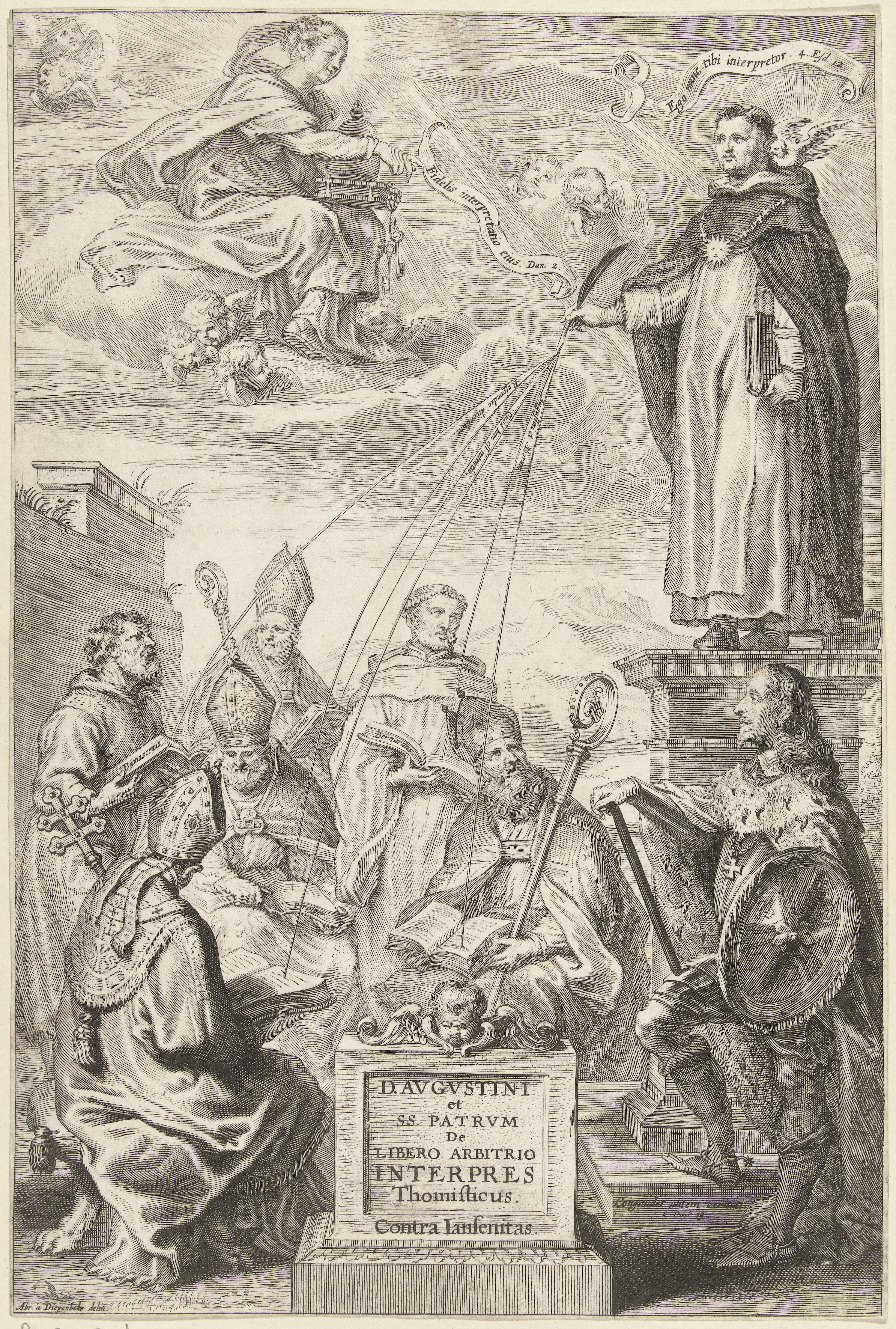 Thomas Aquinas menginspirasi dirinya sendiri tentang Kehendak Bebas dari tulisan-tulisan teolog sebelumnya seperti Agustinus (1652).