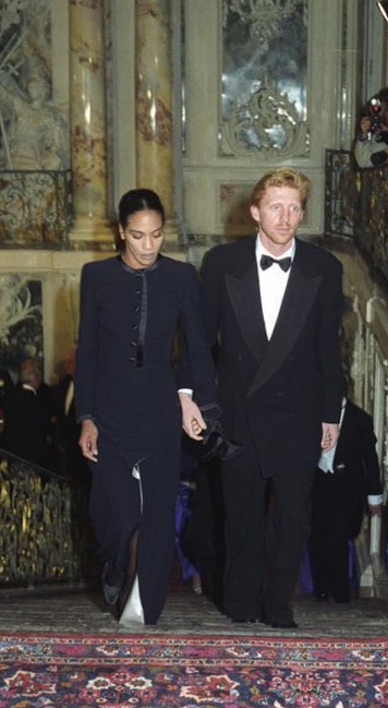 Becker with Barbara Feltus in 1992