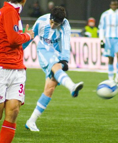 ナスリ、2008年UEFAカップでのFCスパルタク・モスクワ戦(マルセイユ時代)