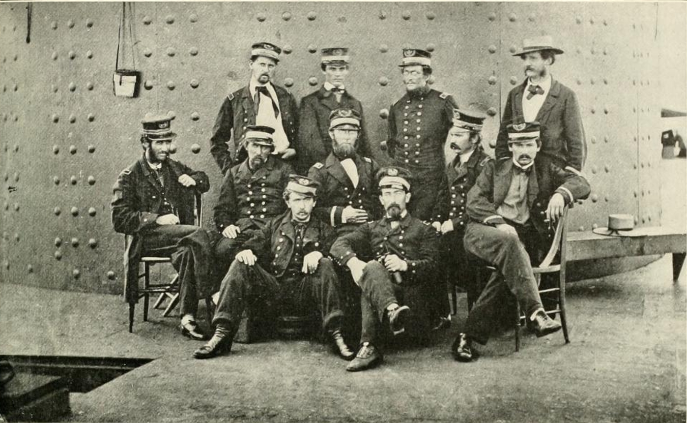 1862년 모니터의 장교들의 사진