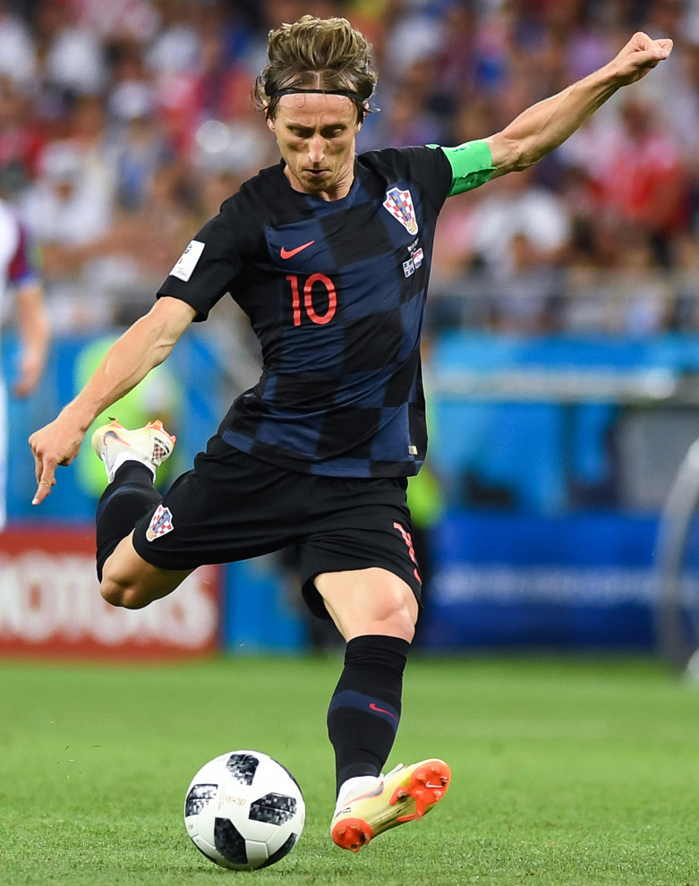 2018년 FIFA 월드컵에서 플레이하는 모드리치