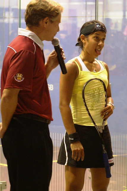 Nicol Ann David during the CIMB Malaysian Open Squash 2008 in Kuala Lumpur.