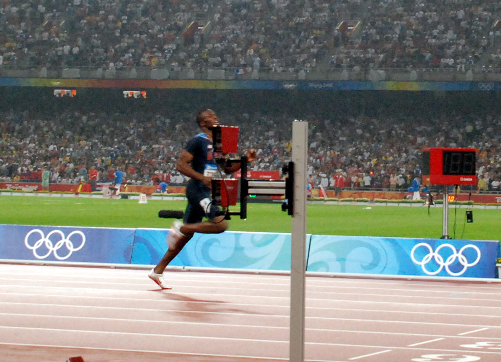 2008년 올림픽 400미터에서 제러미 워리너를 1초 차이로 제치고 금메달을 획득한 라숀 메릿