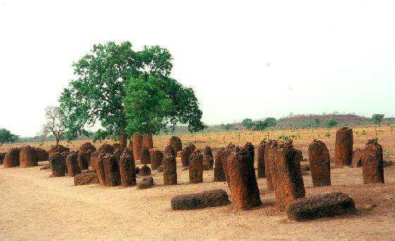 The Wassu stone circles, part of the Senegambian Stone Circles UNESCO World Heritage site.