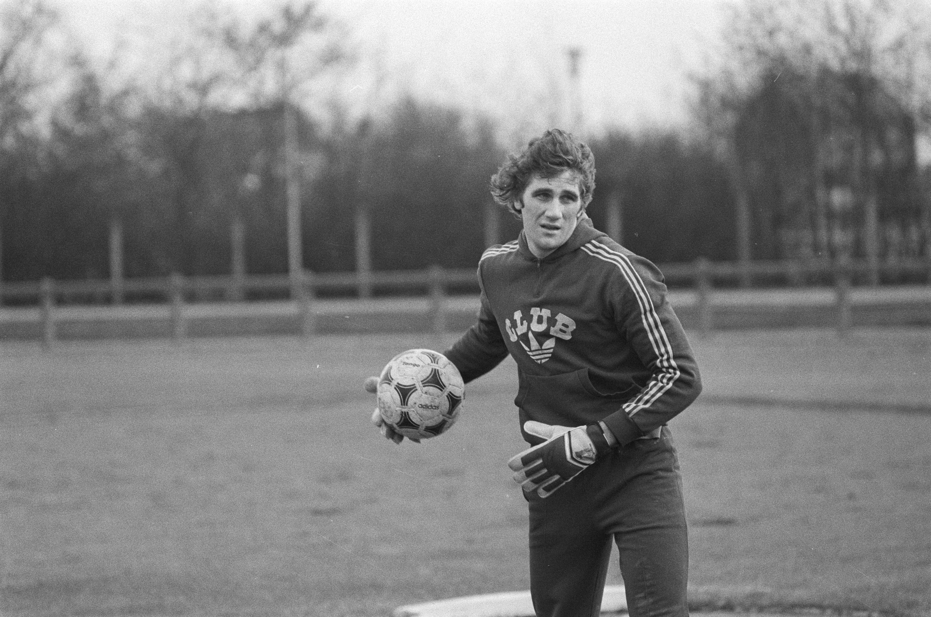 Jean-Marie Pfaff during a national team training session in 1980