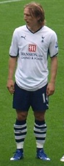 Modrić lining up for Tottenham Hotspur in August 2008