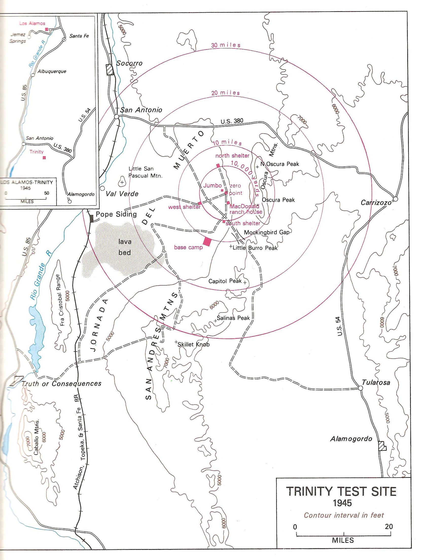 트리니티 부지 지도