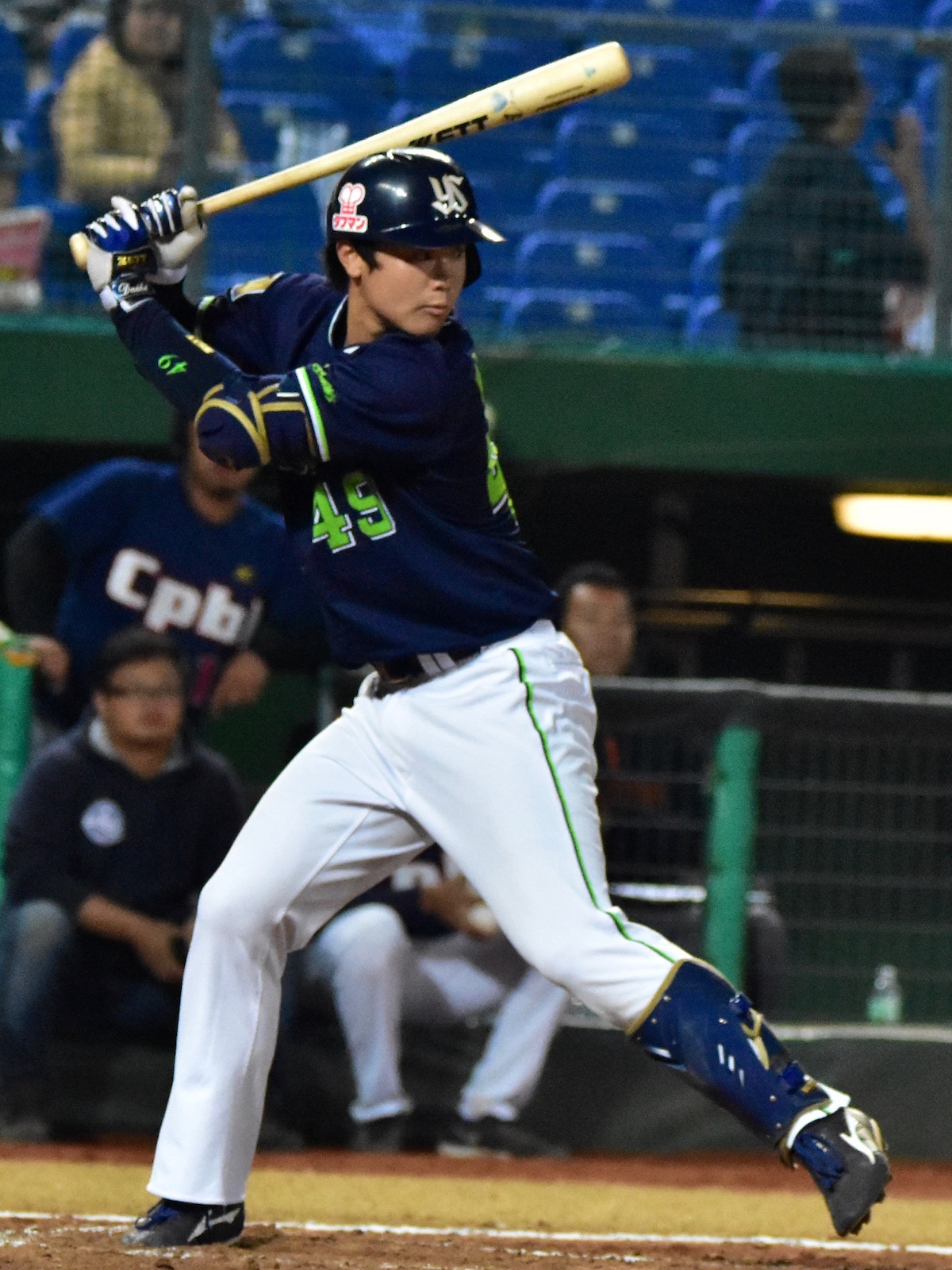 Daiki Watanabe during his time with the Tokyo Yakult Swallows in December 2016, participating in the Asian Winter Baseball League.