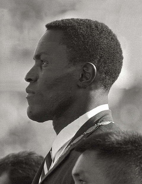 Rafer Johnson ketika bertanding di Sukan Olimpik Rom 1960.