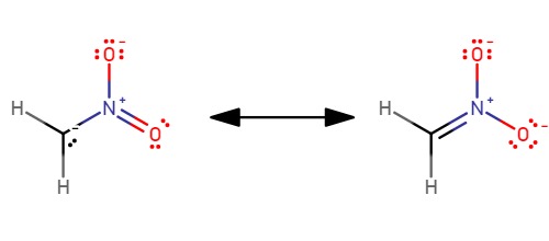 Resonance with the aci form.