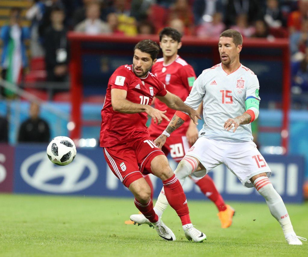 2018 FIFA 월드컵에서 이란 소속으로 뛰는 안사리파르드