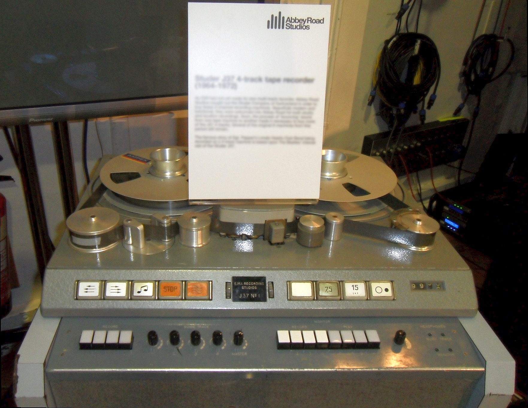 A colour image of a grey recording machine