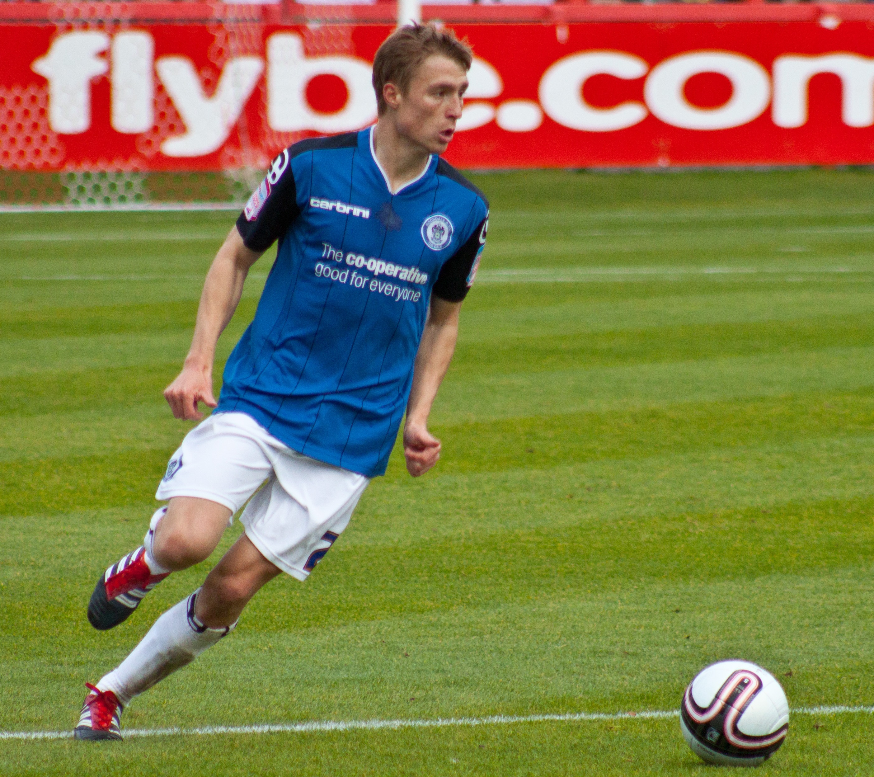 Darby playing for Rochdale in 2011