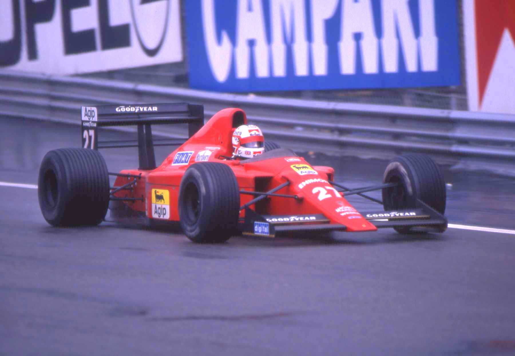 Mansell memandu untuk Scuderia Ferrari di Grand Prix F1 Belgium 1989.