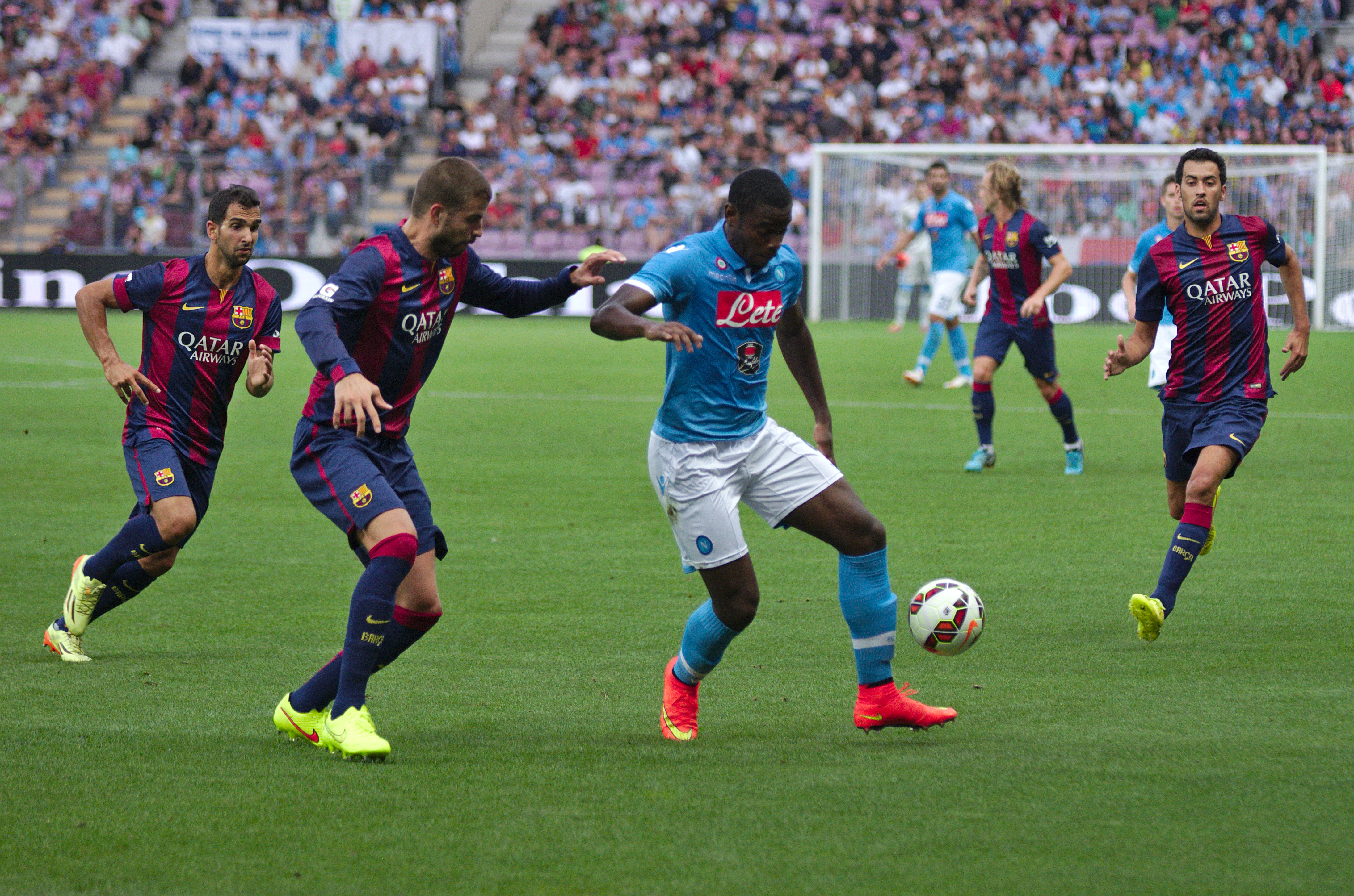 Zapata in action against Barcelona in August 2014