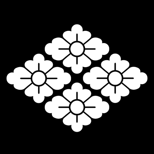 Lambang alternatif (kaemon) Yotsu Hana-bishi (四ツ花菱)
