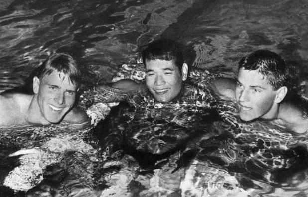 1960년 올림픽 당시 야마나카(가운데)