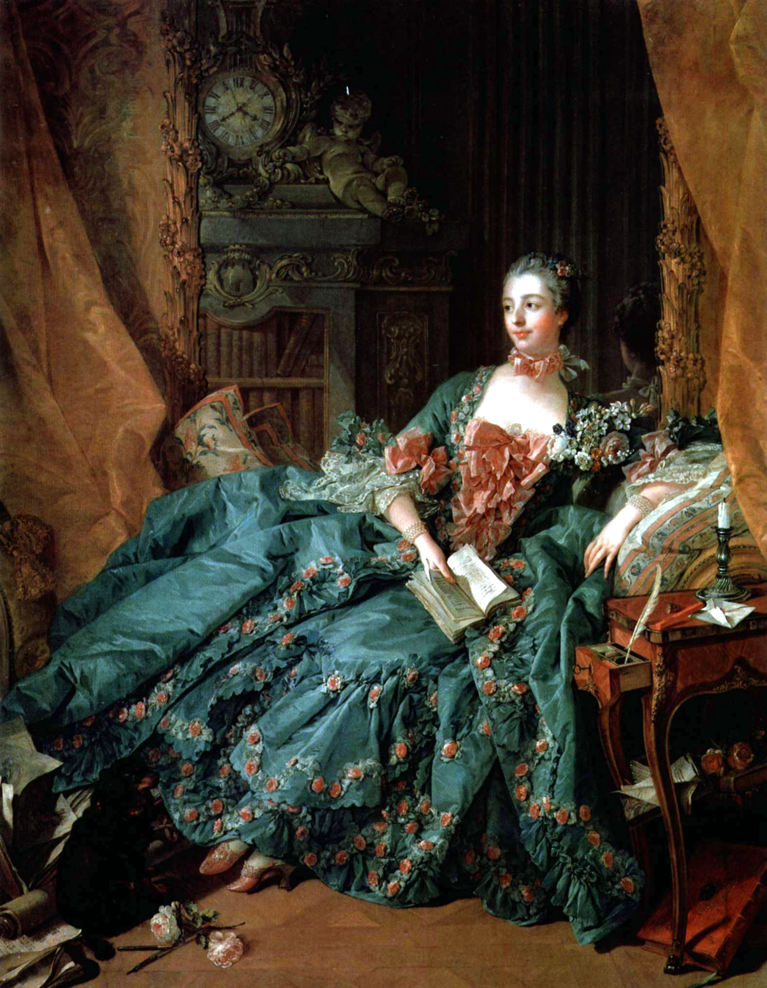 Madame de Pompadour (1756) by François Boucher, Alte Pinakothek, Munich.