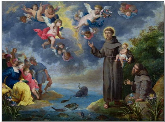 ''St. Anthony of Padua Preaching to the Fish'', by Victor Wolfvoet II