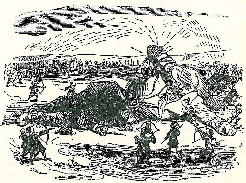 Ilustrasi dari Perjalanan Gulliver oleh Grandville.