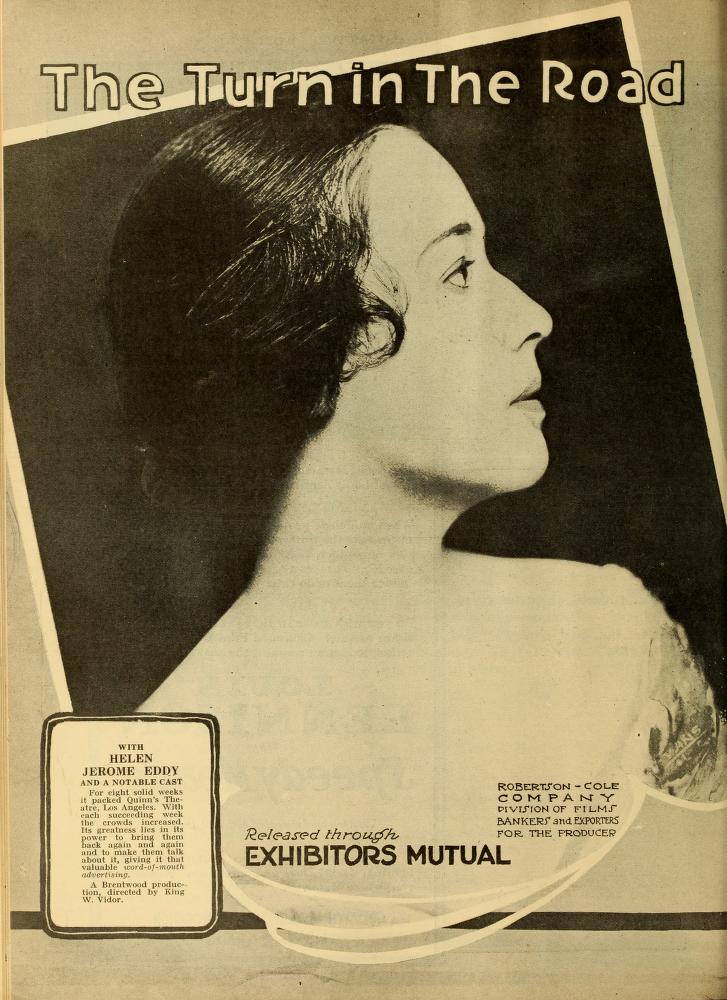 영화 더 턴 인 더 로드(The Turn in The Road영어, 1919)