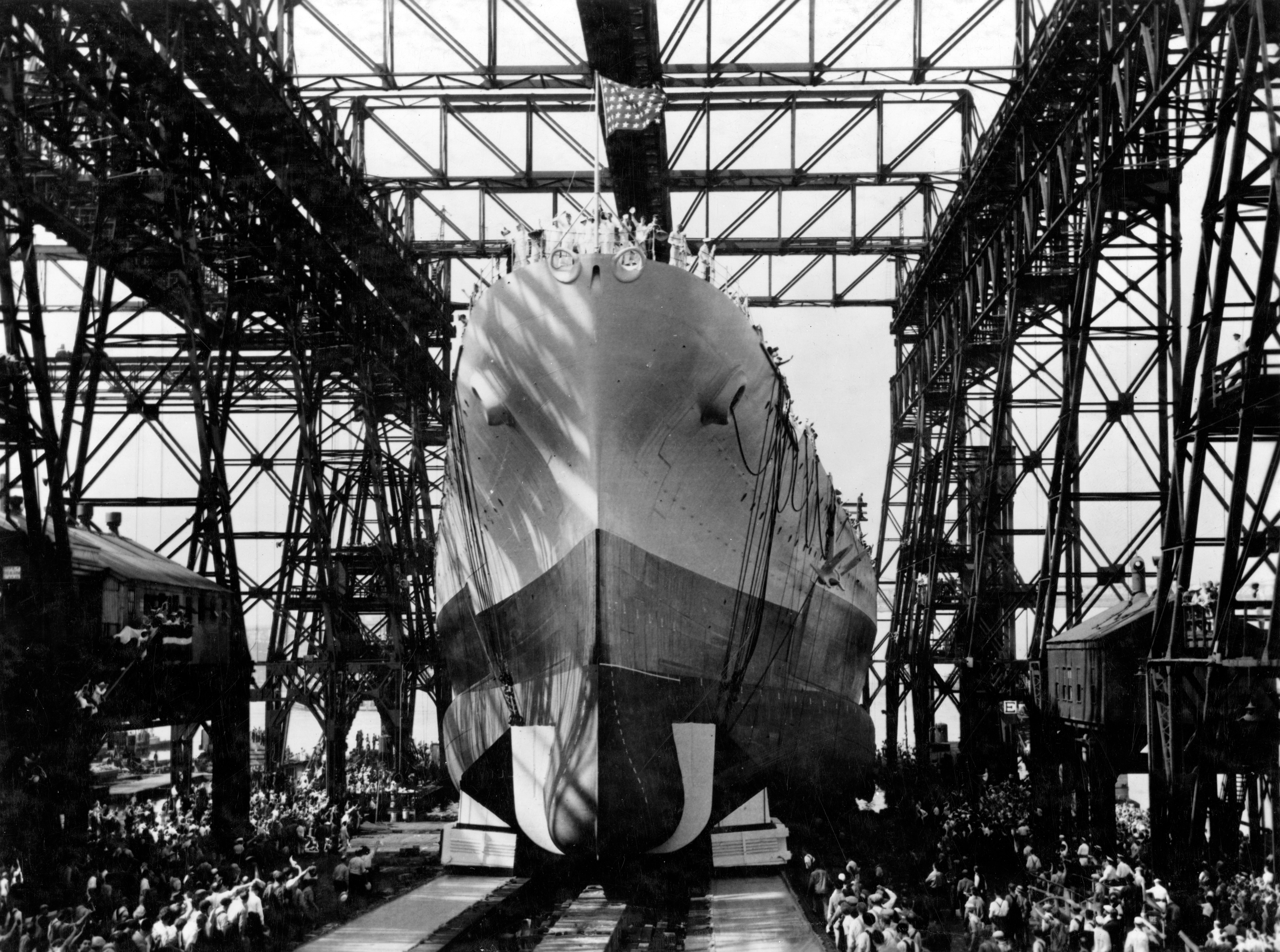 1940년 6월 USS 노스캐롤라이나(BB-55) 진수