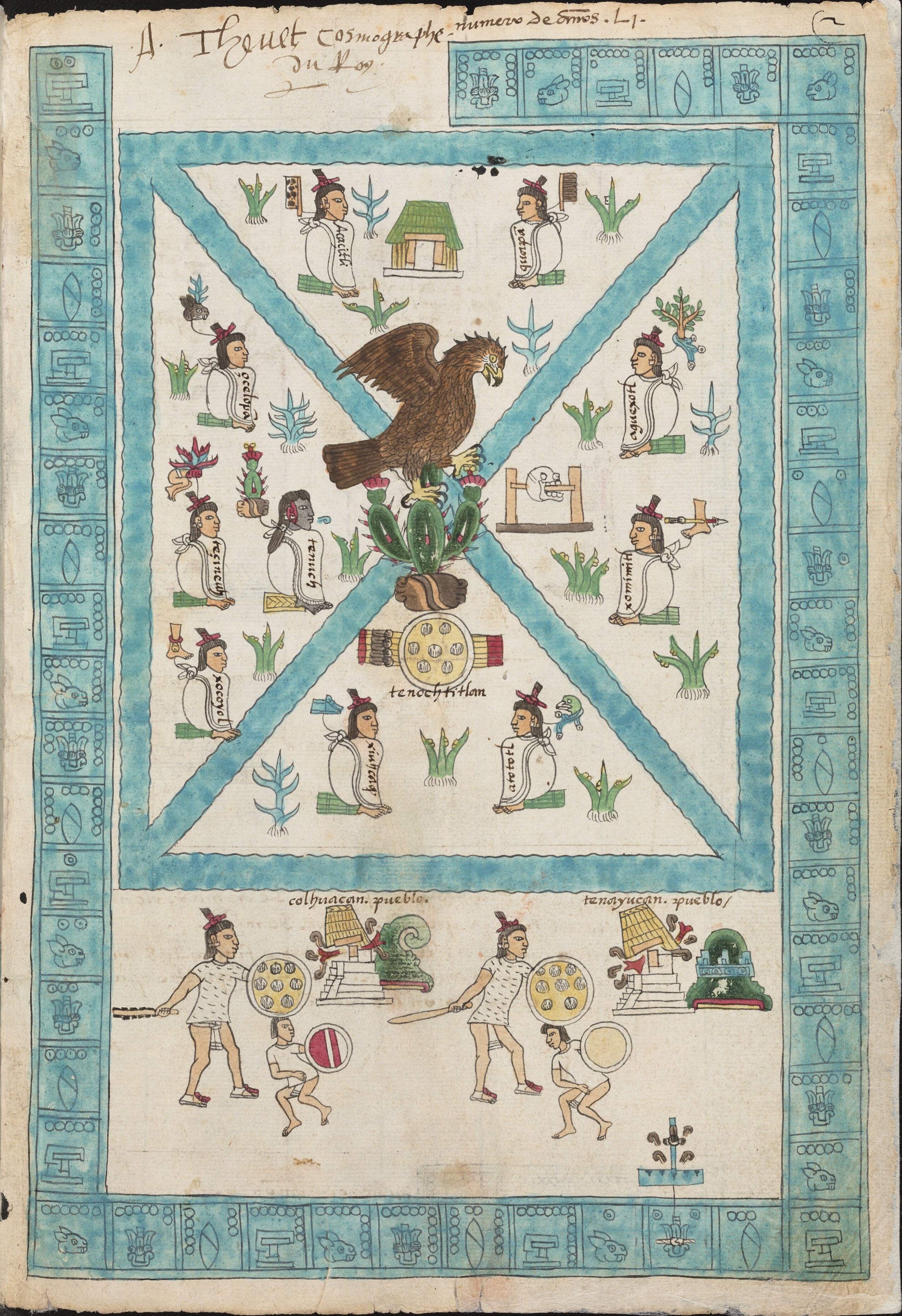 Lukisan dari Kodeks Mendoza yang menggambarkan Kota Mexico-Tenochtitlan.