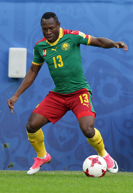2017년 6월 카메룬 국가대표팀에서 경기에 출전한 바소고그